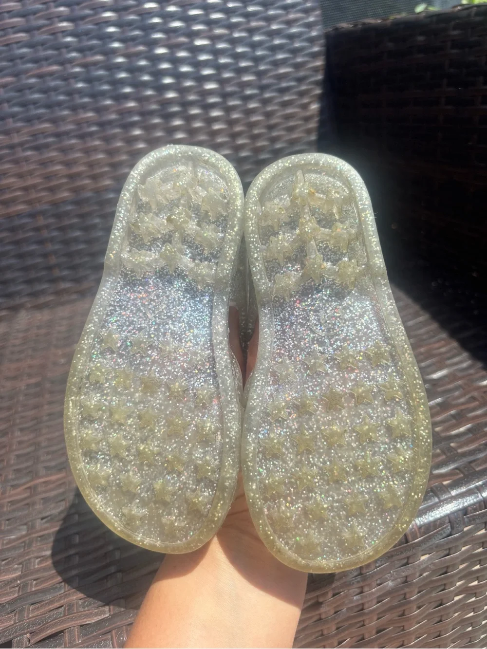 Kids Cat & Jack Jelly Sandals toddler Size 8c - Hook and Loop Pink/Purple/Clear